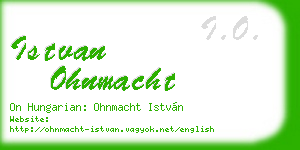 istvan ohnmacht business card